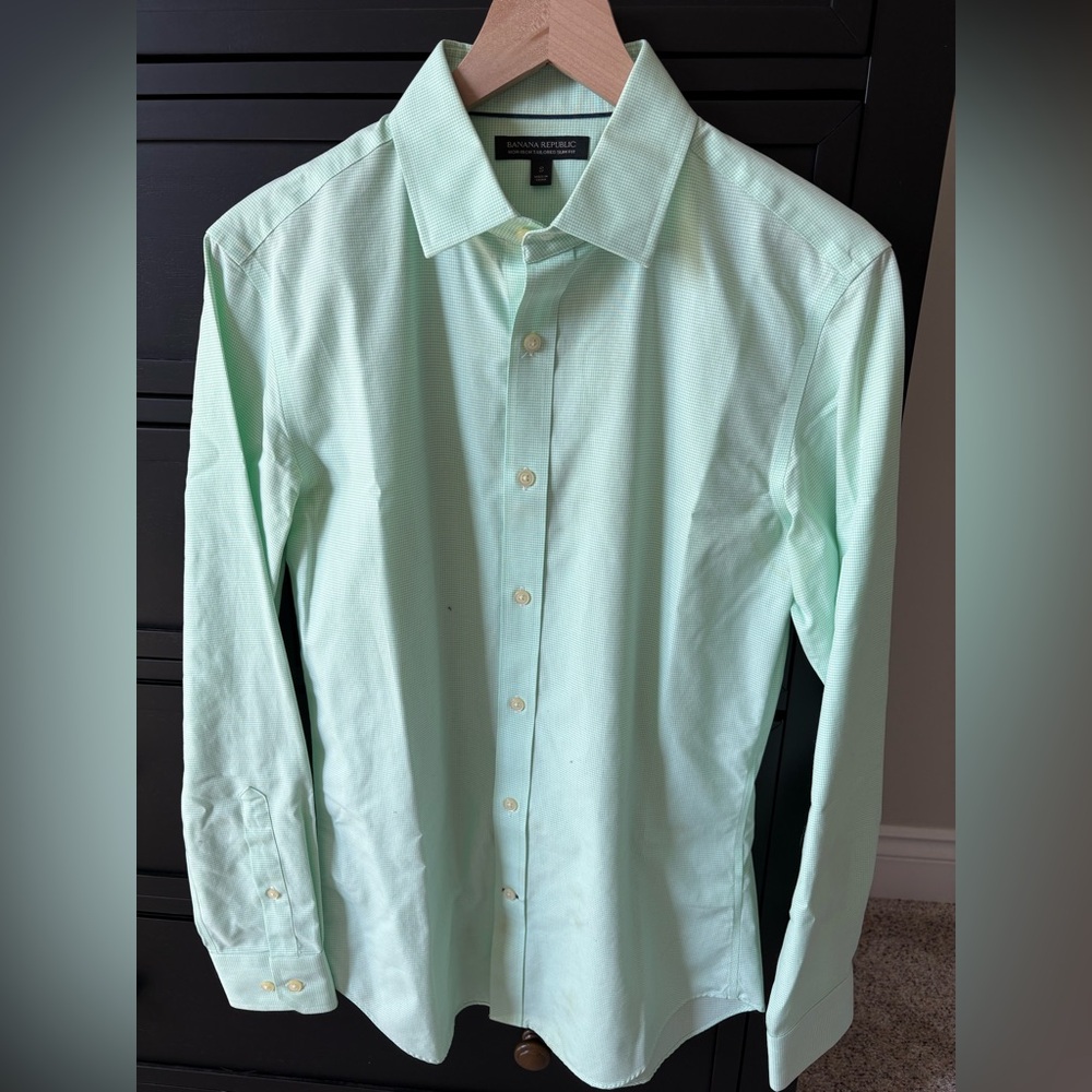 Banana Republic Men's Mint Green Shirt